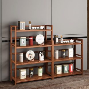 茶架子置物架茶室多层茶杯具摆放架客厅小型博古架茶叶收纳展示柜