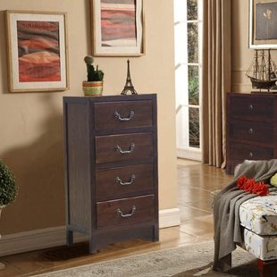 中式卧室实木斗柜收纳柜现代简约装饰柜开放式地中海置物架橱柜