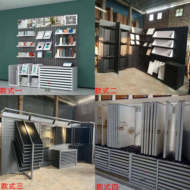 瓷砖木地板组合展示架壁纸大理石墙布样品展架推拉翻页抽屉组合柜