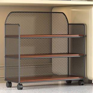 办公桌桌下置物架可移动文件收纳架多功能桌下书柜卧室带轮置物架