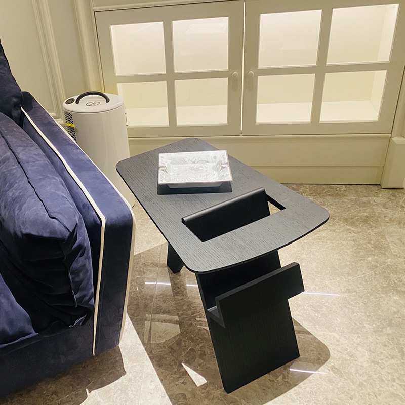 北欧实木置物杂志书架千纸鹤简约沙发边几个性创意异形民宿床头桌