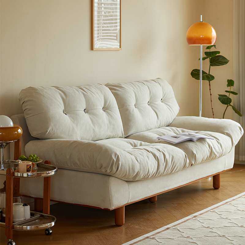 北欧日式羽绒科技布云朵沙发实木baxter客厅小户型milano