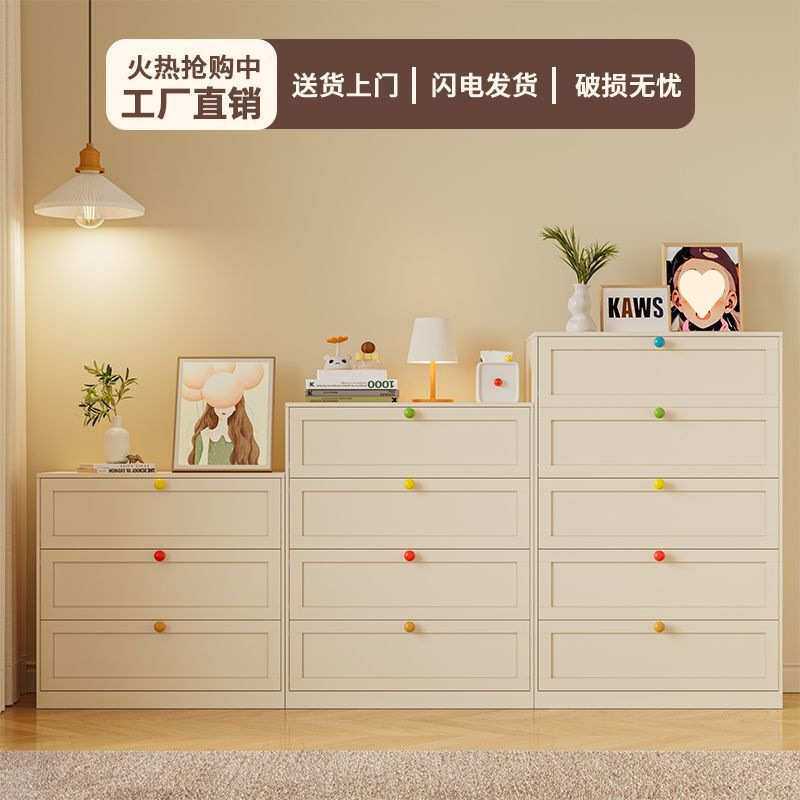 钢制五斗柜卧室简约置物柜收纳柜铁皮床尾抽屉柜多层储物柜子直发