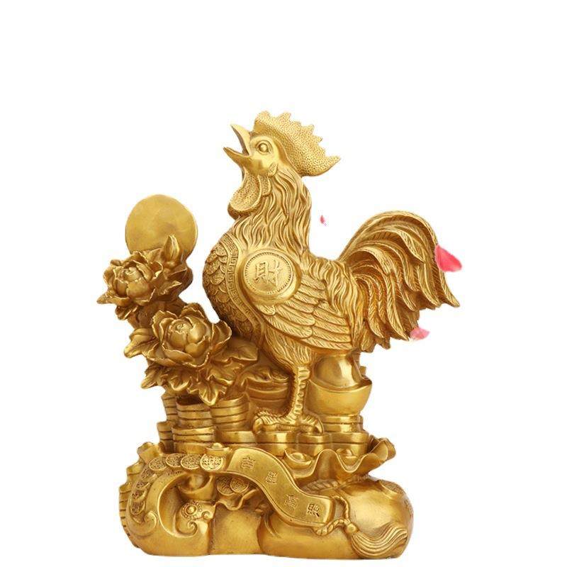 杨桐记十二生肖鸡铜鸡摆件吉星高照鸡