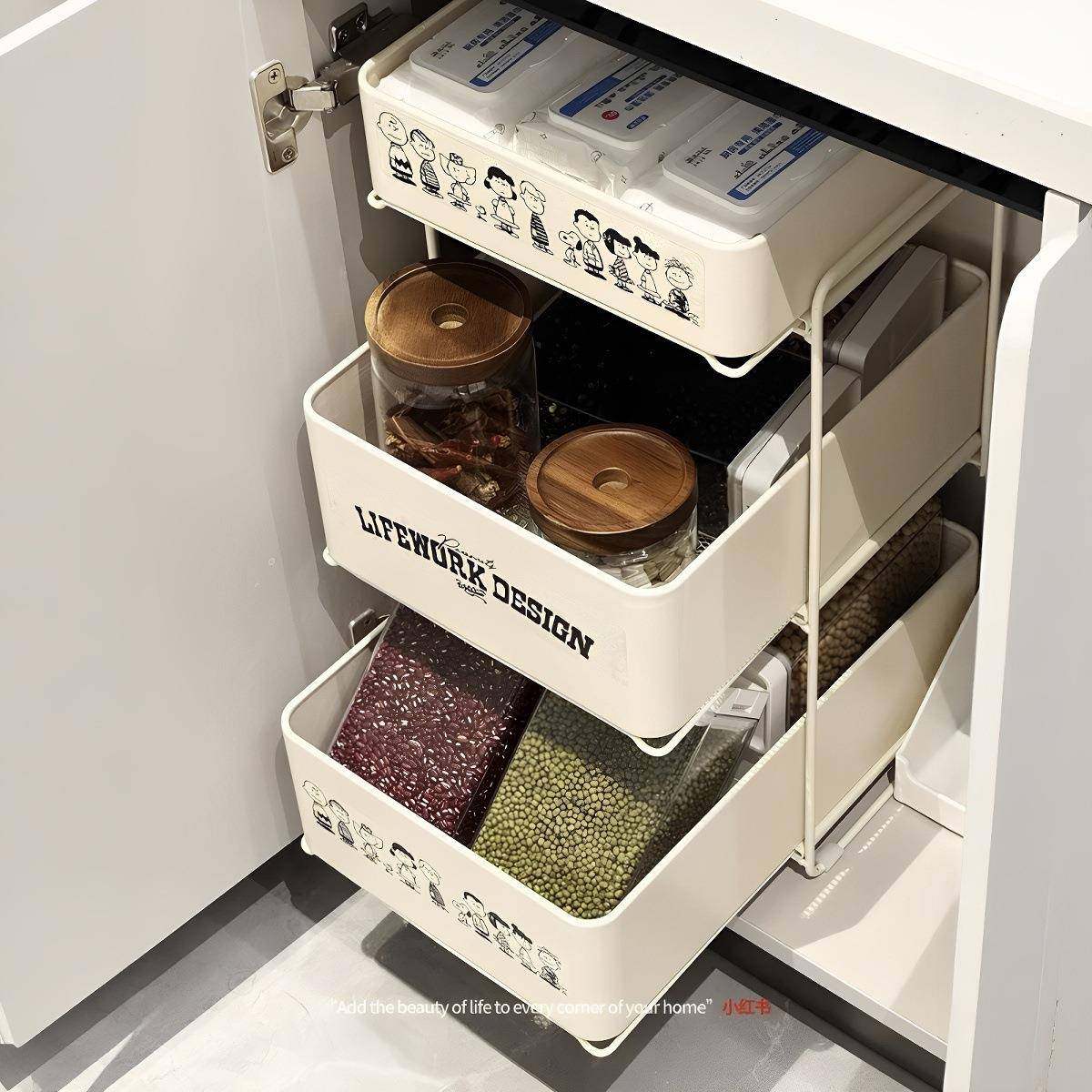 厨房整体橱柜收纳层架多层抽拉式五谷杂粮置物架调味调料整,特色手工艺,其他特色工艺品,淘宝优惠券,粉丝福利购,淘宝优惠卷