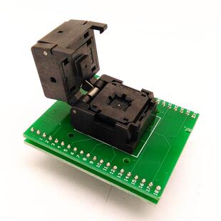 QFN36-0.5翻盖弹片测试座qfn36双层板烧录座编程座直销