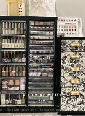 V林7平底美甲店收纳柜烘焙磨具柜A4文件柜抽屉式甲油胶罐装家具抽