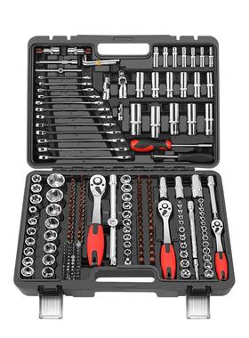 216pcs工具箱组套汽修套装多功能套筒扳手套装套管棘轮板手修车五