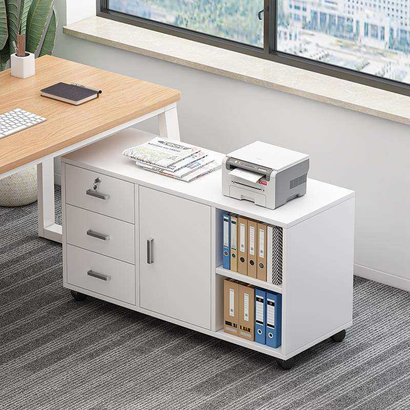 木质文件柜办公室带锁小柜子移动收纳柜抽屉柜带轮桌下储物柜矮柜,电子元器件市场,其它元器件,淘宝优惠券,粉丝福利购,淘宝优惠卷