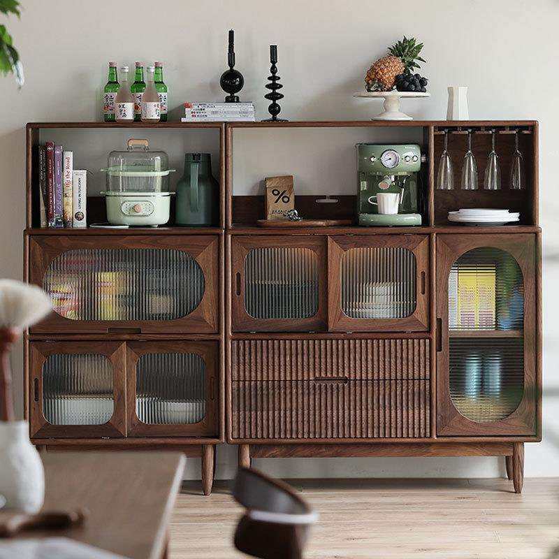 北美黑胡桃木餐边柜全实木北欧现代简约式茶水柜组合多功能储物柜,电子元器件市场,其它元器件,淘宝优惠券,粉丝福利购,淘宝优惠卷