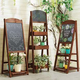 木制阳台花架子花盆植物架阳台可移动客厅大厅用室内落地折叠花架