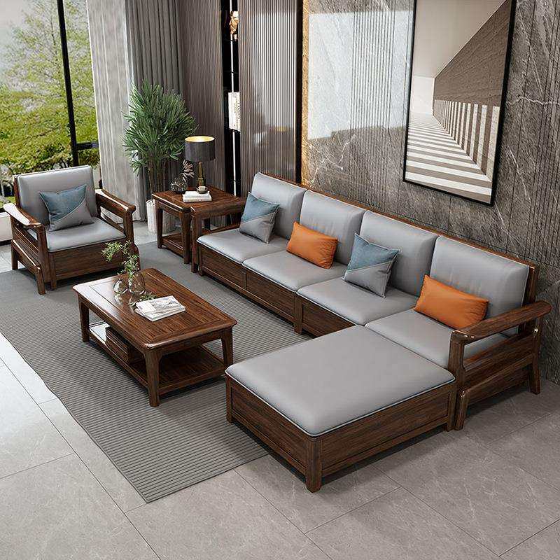 新中式沙发实木客厅2025新款直排胡桃木冬夏两用箱体储物沙发家具