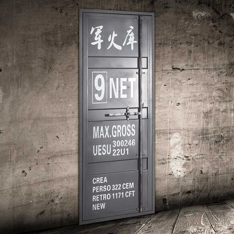 美式工业风铁艺集装箱铁门移门复古酒吧铁艺卫生间推拉门双开门