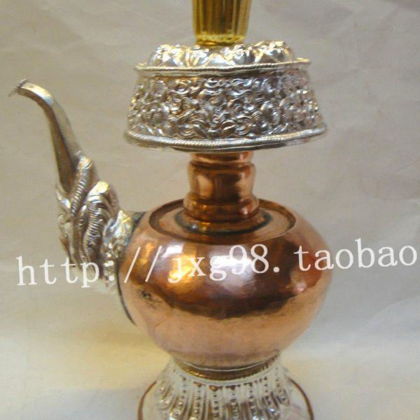 纯铜奔巴壶 奔巴瓶 文巴壶 文巴瓶本吧净水瓶宝瓶摆件居家倒水