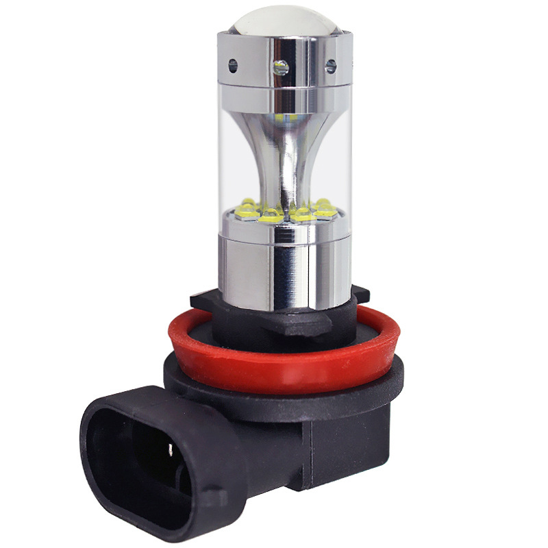 新款前雾灯高亮大功率H11/H8 2525 12LED漏斗款60w前照灯防雾灯泡