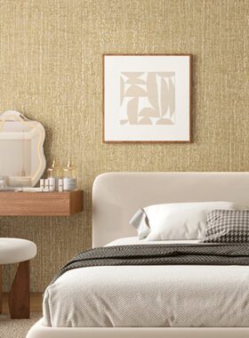 现代简约仿硅藻泥素色复古蓝色墙纸无纺布米黄色客厅高档卧室壁纸