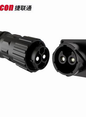 捷联通M28快卡2芯防水航空插头螺丝锁线80安大电流防水插头