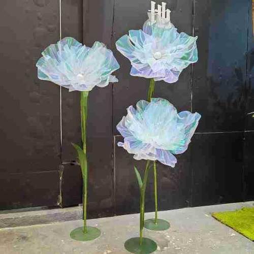 虞美人真丝花丝网花婚庆道具花橱窗装饰摆件景婚礼假花婚庆布置