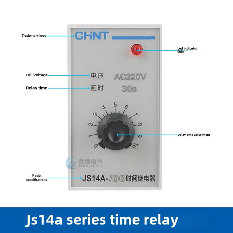 正泰Js14A-/00晶体管时间继电器5S 10S 30S 60S供电延迟