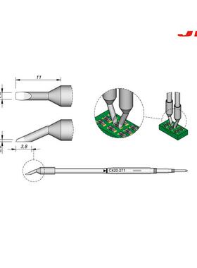 JBC原装导热镊夹专用C420烙铁头芯片烙铁头
