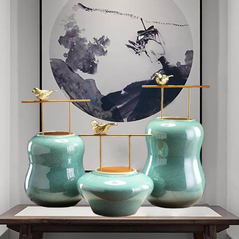 新中式陶瓷花瓶摆件客厅插花欧式现代简约电视柜样板房家具装饰品,农用物资,其他肥料,淘宝优惠券,粉丝福利购,淘宝优惠卷