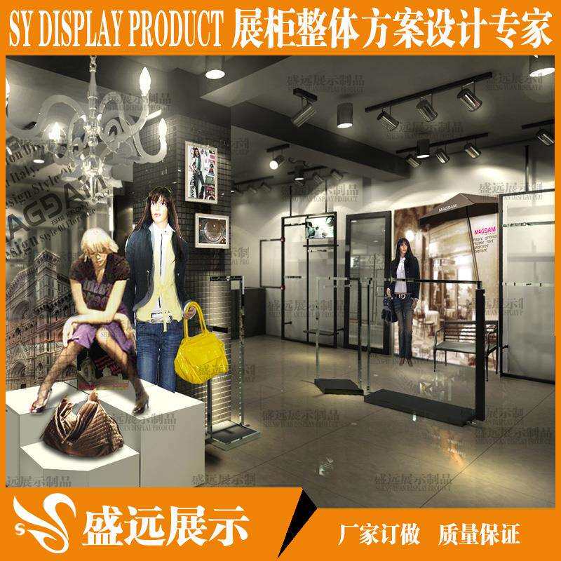 样品展示架工业风loft衣服展示架女装展示架靠墙铁艺展示架