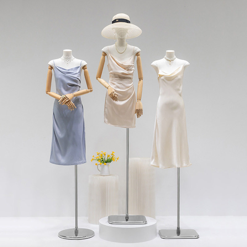 服装模特女扁身小胸模特展示架橱窗展示道具半身体假人台模特架子