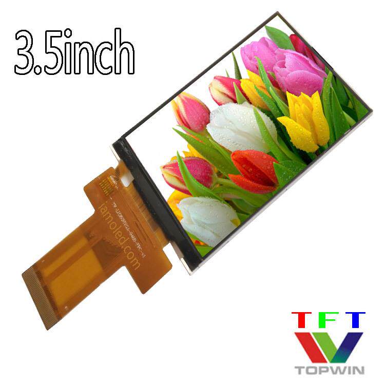 3.5英寸RGB液晶显示屏工控仪表全视角320x480点阵屏topwin全彩色