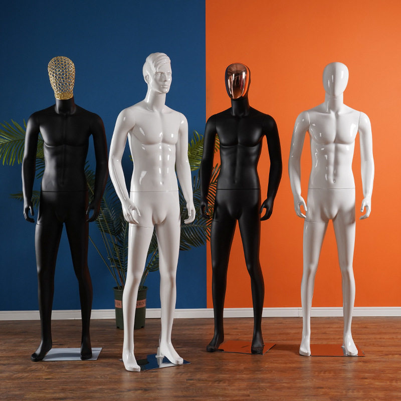 鑫航瑞男模特假人体模型韩版电镀脸道具全身服装店衣服橱窗展示架