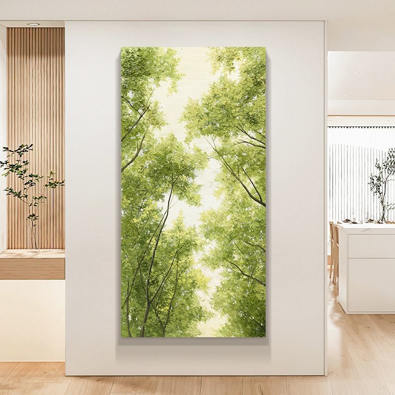 顺丰手绘油画《绿树成荫1-2》走廊过道装饰画玄关入户挂画肌理