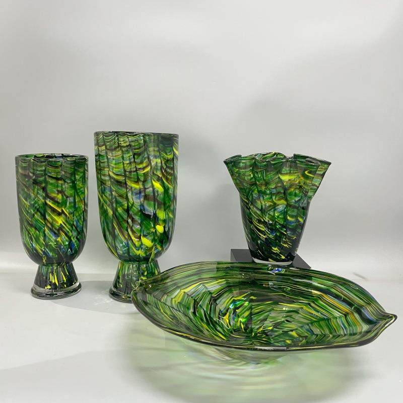 欧式轻奢彩色玻璃敞口大口径富贵竹花瓶插花艺术高级感高颜值盘碗,节庆用品/礼品,新娘配件,淘宝优惠券,粉丝福利购,淘宝优惠卷