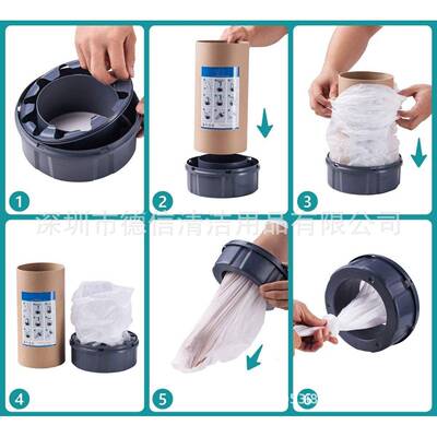 6卷白色垃圾袋,适用于Playtex尿布精灵San