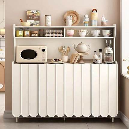 法式餐边柜现代简约家用茶水柜厨房橱柜奶油风客厅靠墙储物柜