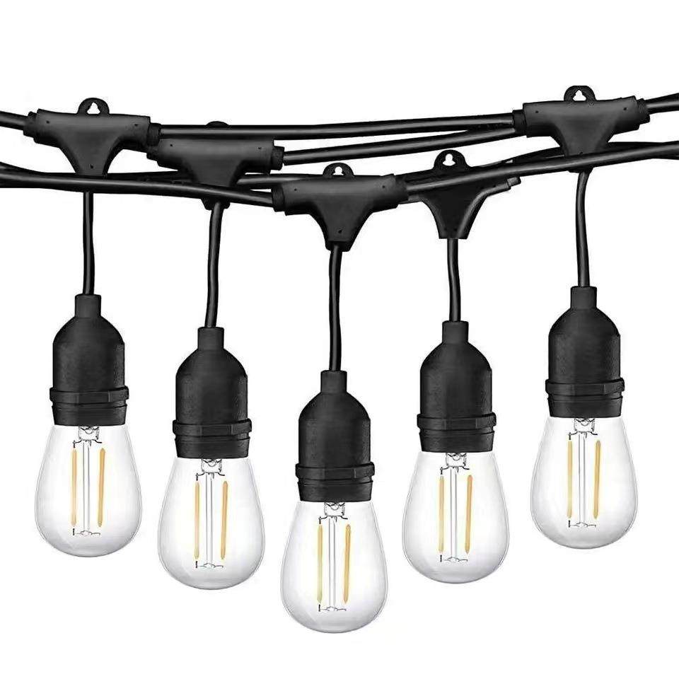 高压灯串10米10头st64/A19/s14灯泡室内室外防水灯串爆款