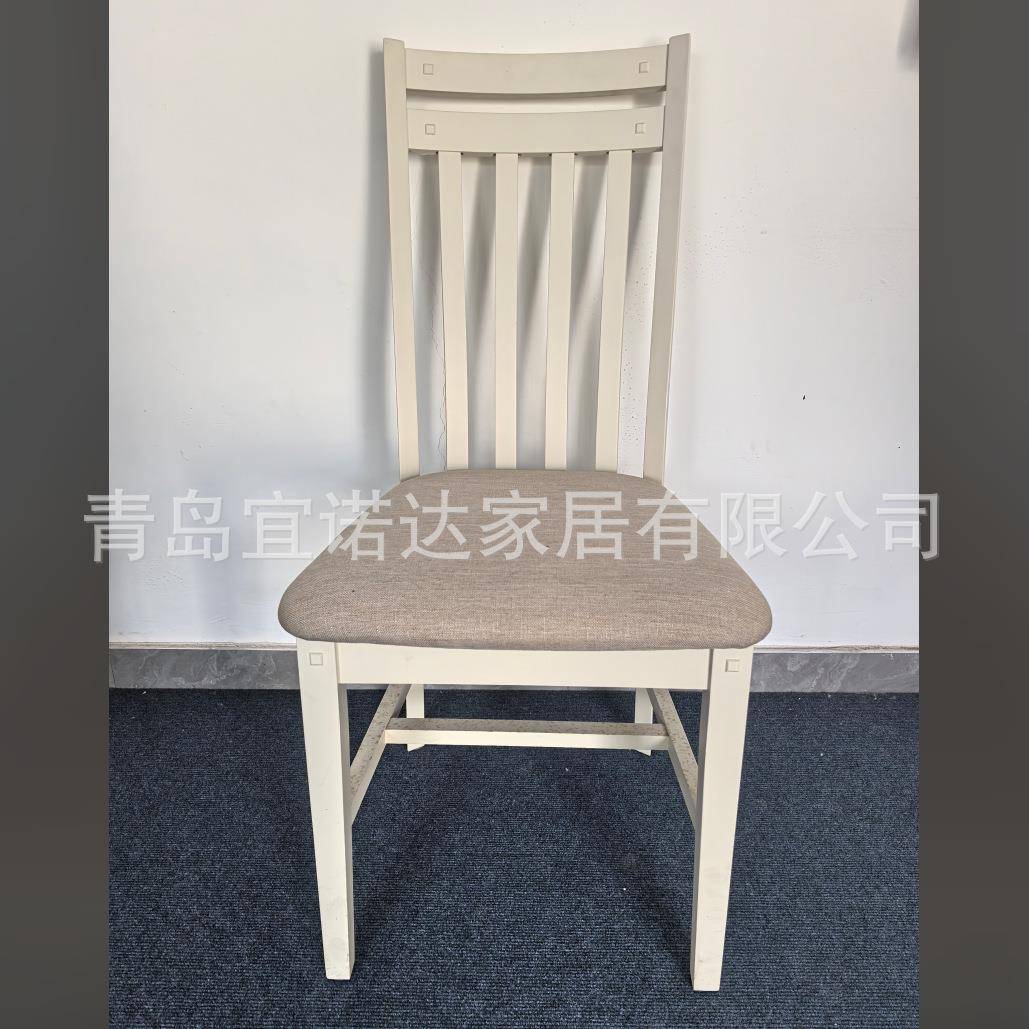 实木桦木软垫座椅餐厅餐馆实木框架椅子家用商用椅子