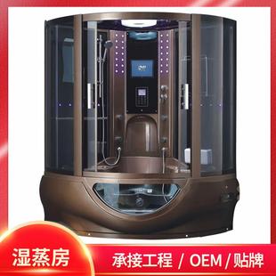 家用整体淋浴房带浴缸高盆弧扇形冲浪蒸汽房家用蒸汽淋浴房一体式
