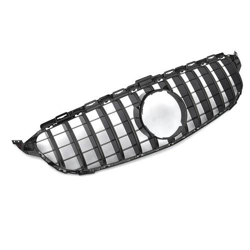 适用于奔驰C级W205改装GTR款中网C300LC200L竖格中网前格栅