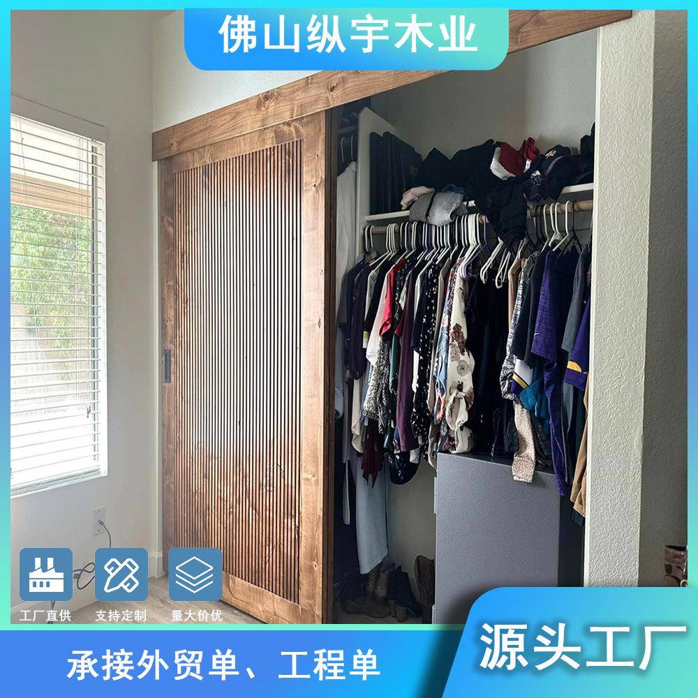 谷仓门实木门原木门吊轨门扇卫生间门衣柜推拉门谷仓门移门