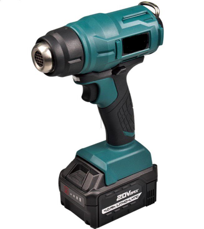 20V4.0Ah充电式锂电热风枪工业烤枪移动加热器开关锁扣/挂钩携带