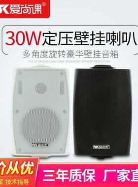爱尚课FT-205定压壁挂音响会议室教室商场音箱背景音乐广播5寸