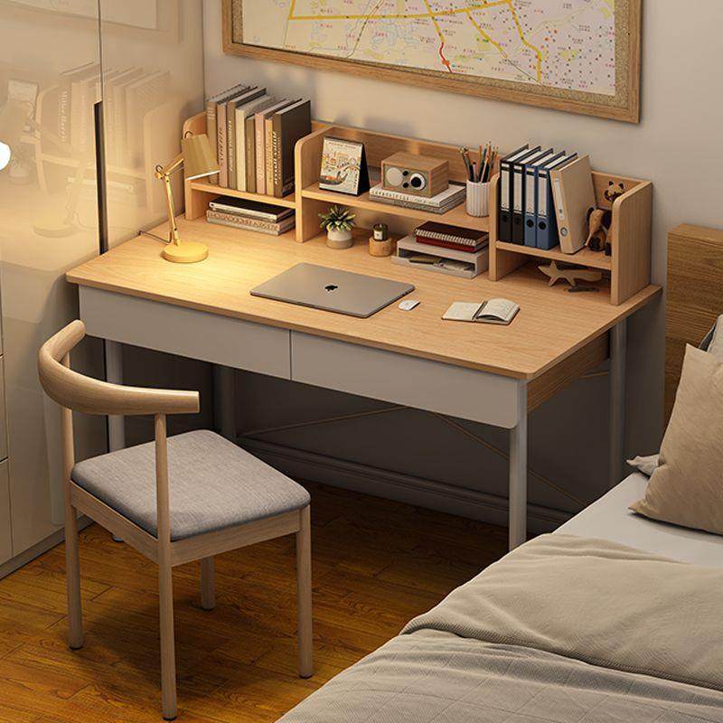 电脑桌书架一体办公桌子女生卧室简易书桌简约家用学生写字学习桌,收纳整理,烫衣板及配件,淘宝优惠券,粉丝福利购,淘宝优惠卷