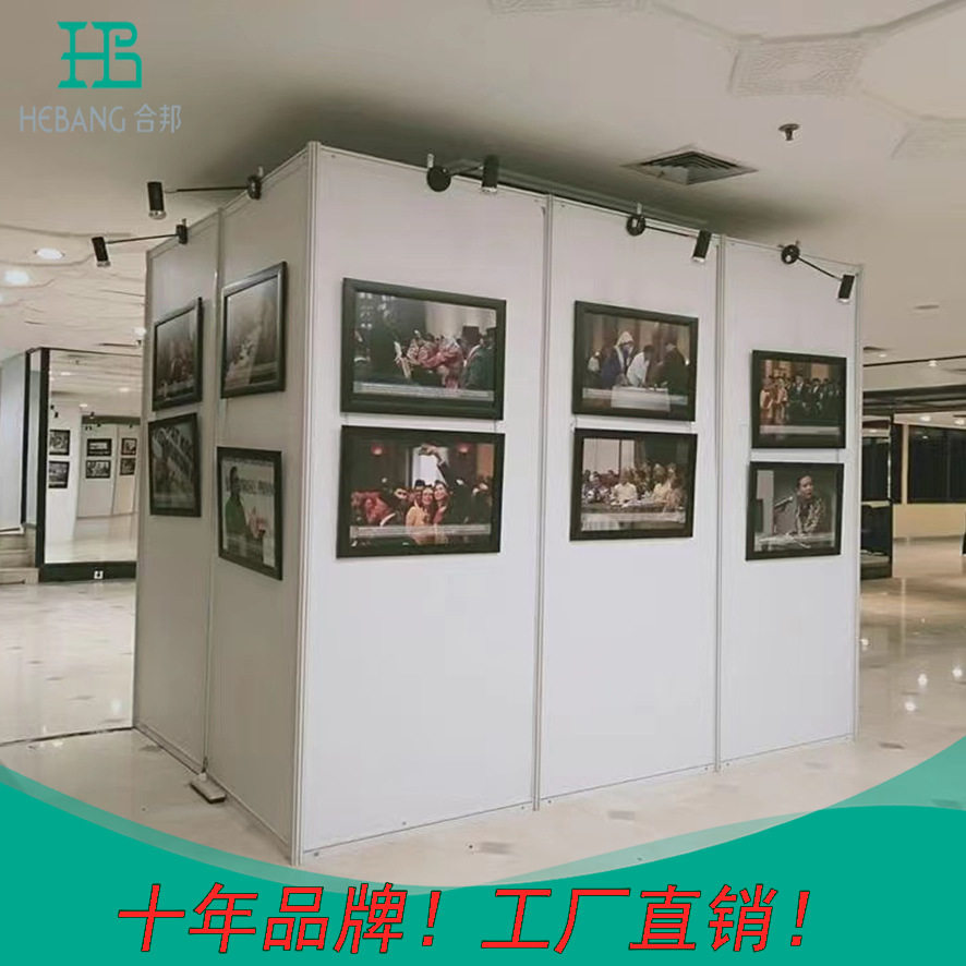 跨境书画展板八棱柱展板展架美术展挂画展架学生作品展示屏风展板