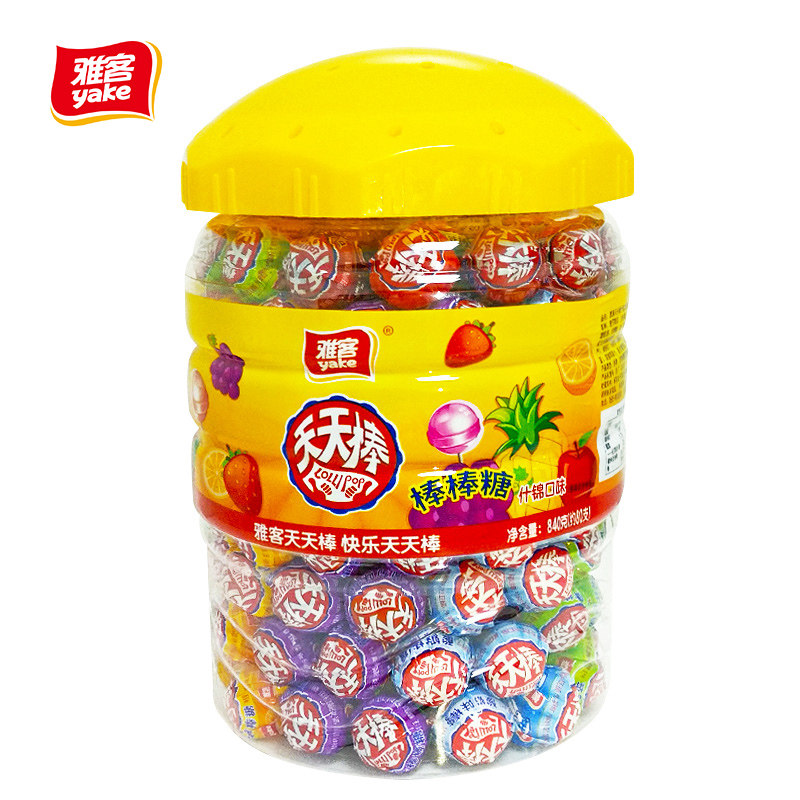 【直播推荐】雅客天天棒棒糖水果味糖果儿童零食节日礼物桶装840g,零食/坚果/特产,棒棒糖,淘宝优惠券,粉丝福利购,淘宝优惠卷