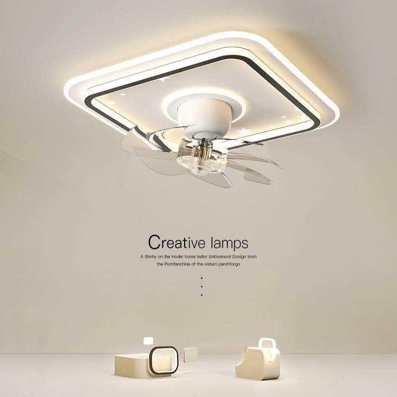 360度摇头风扇灯主卧带风扇一体led吸顶灯2025年新款中山灯具