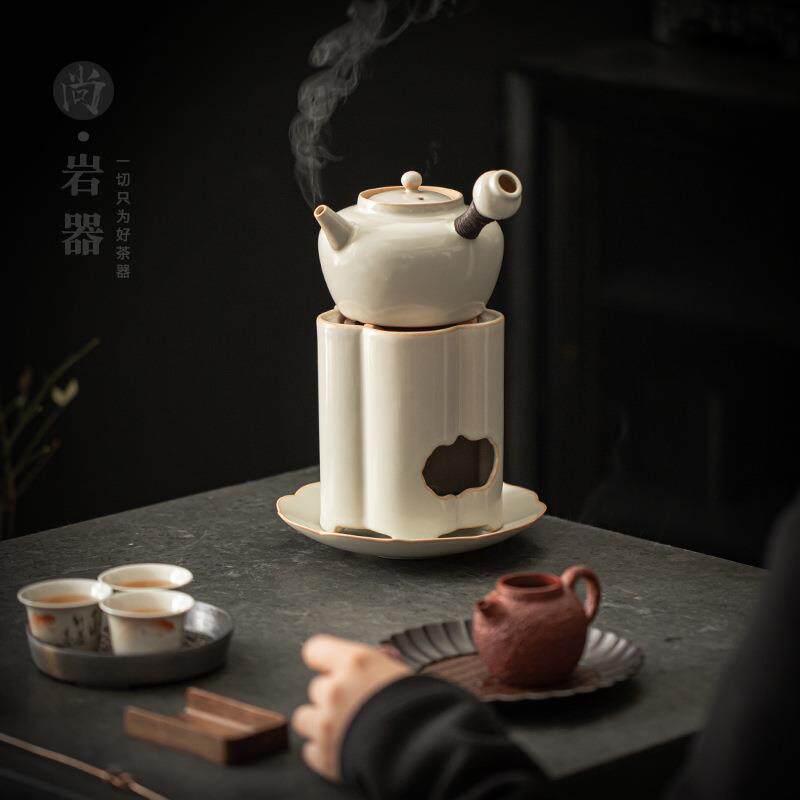 陶瓷煮茶炉苏打釉碳炉酒精茶炉明火陶壶中式粗陶煮茶壶围炉煮茶器