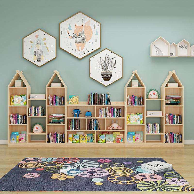 书架儿童绘本架幼儿园宝宝落地置物架实木整理收纳架书柜,电子元器件市场,其它元器件,淘宝优惠券,粉丝福利购,淘宝优惠卷