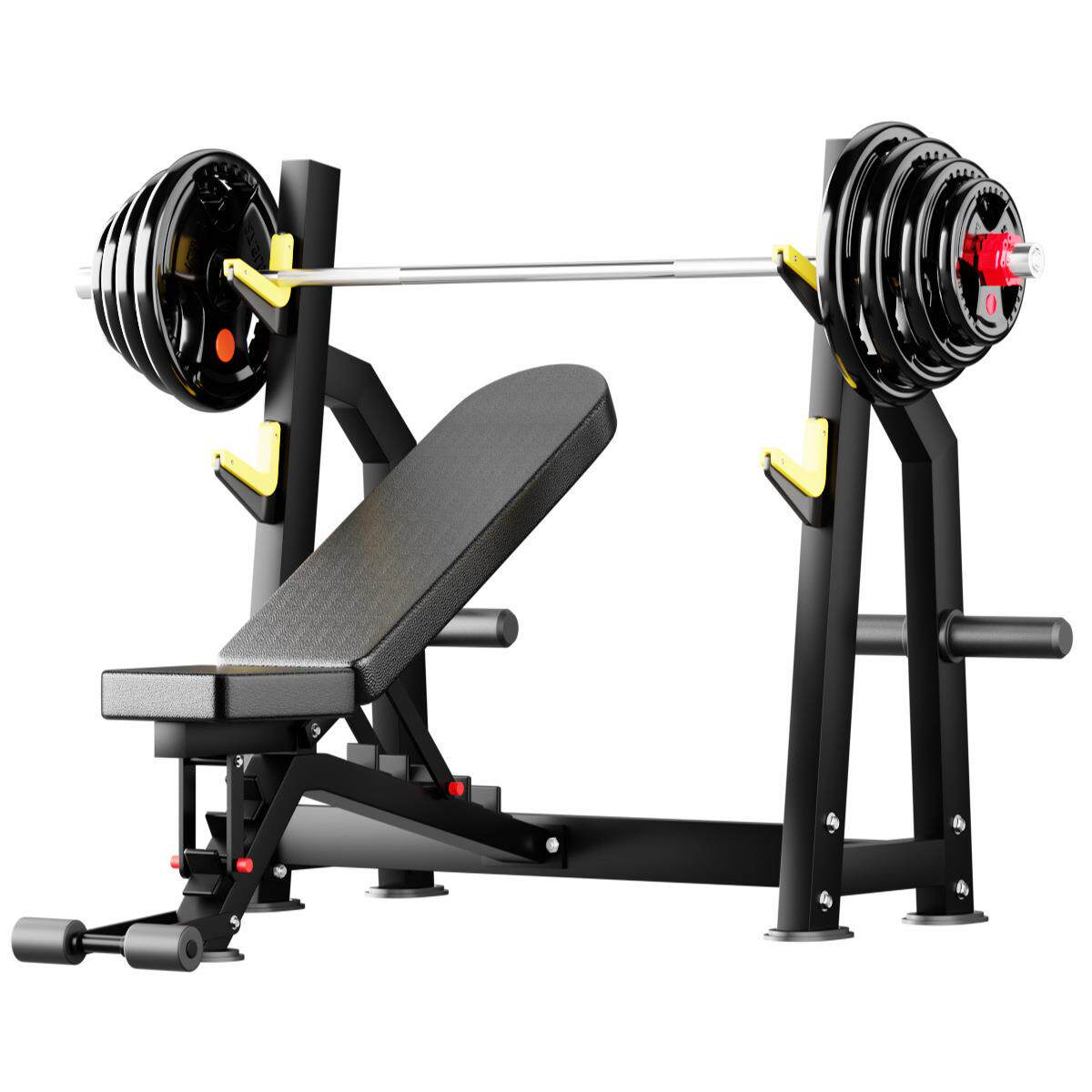 豫龙平板卧推架多功能杠铃床健身专业杠铃架健身房健身器材家用