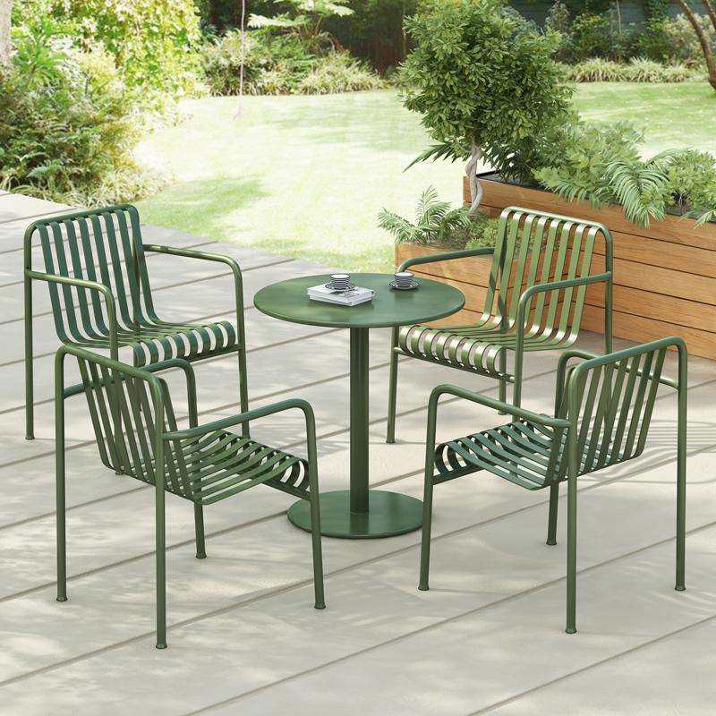 户外外摆桌椅组合民宿庭院奶茶店咖啡厅三件套露天休闲椅防雨桌子