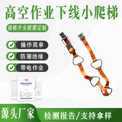 带电作业下线小爬梯3米4.2米下瓷瓶软梯高空作业爬梯绝缘子软梯