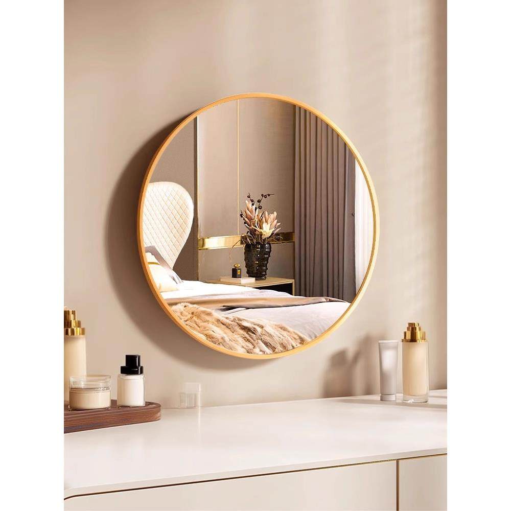 镜子贴墙自粘洗手台化妆镜壁挂式卫生间厕所梳妆免打孔挂墙浴室镜